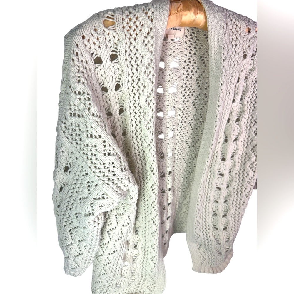 Lucky Brand Thick Cream Knit Cable Sweater perfect for spring, summer - Picture 1 of 11
